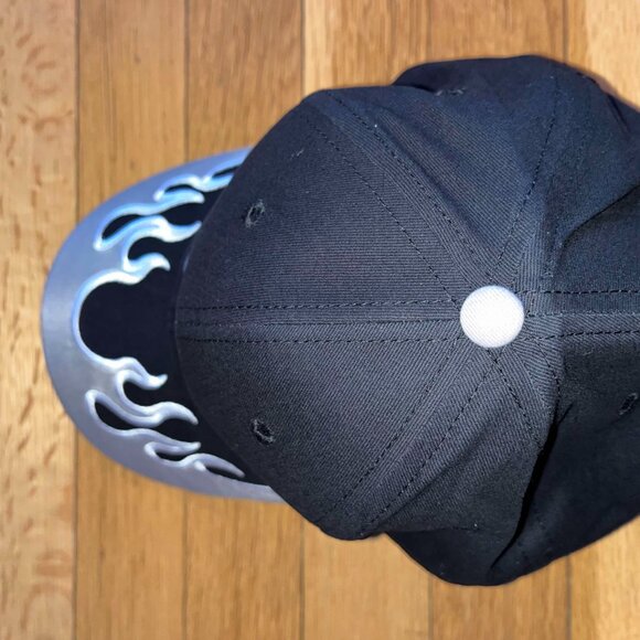 "Overdrive" Black Dad Cap With Flames *Brand NEW* - Picture 4 of 7
